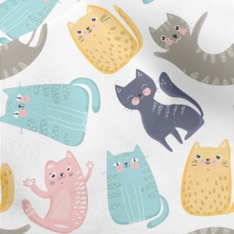 Colorful Happy Cat Micro Fleece