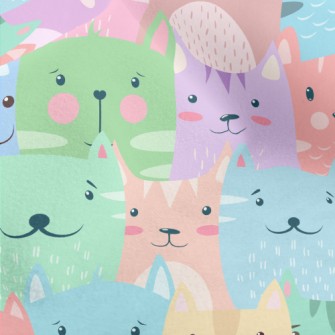 Cartoon Harmless Cat Micro Fleece