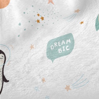 Penguins Floating In Space Minky