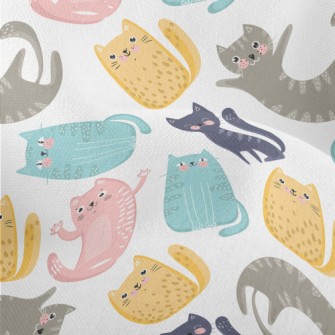 Colorful Happy Cat Lightweight Performance Linen