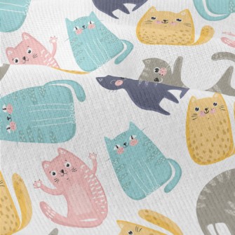 Colorful Happy Cat Modern Jersey