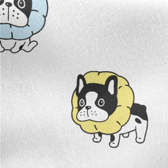 Collar Pillow French Bulldog Jersey Backed Fleece