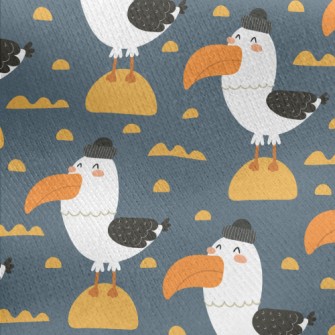 Fur-capped Seagull Jersey Backed Fleece