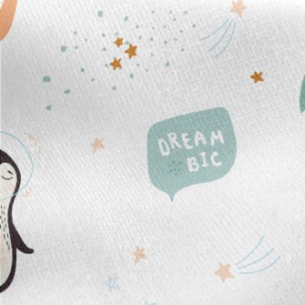 Penguins Floating In Space Jersey Backed Fleece
