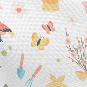 Gentle Colors, Birds, Flowers Pongee