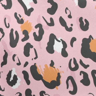 Pink Hand-painted Leopard Prin Pongee
