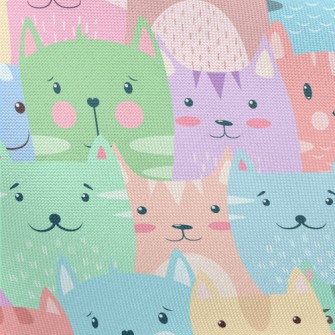 Cartoon Harmless Cat Pongee