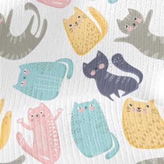 Colorful Happy Cat Stretch Jersey