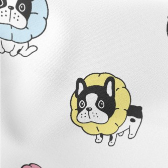 Collar Pillow French Bulldog Lightweight Cotton Poplin