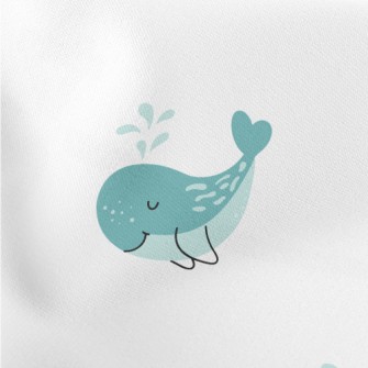 Whale With Closed Eyes Lightweight Cotton Poplin