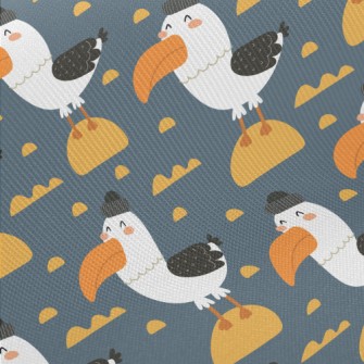 Fur-capped Seagull Midweight Cotton Poplin