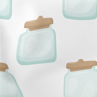 Hand Painted Transparent Glass Lightweight Cotton Poplin