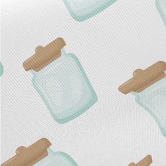 Hand Painted Transparent Glass Midweight Cotton Poplin
