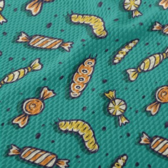 Caterpillar And Candy Birdseye Piqué