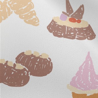 French Dessert Doodles Chiffon