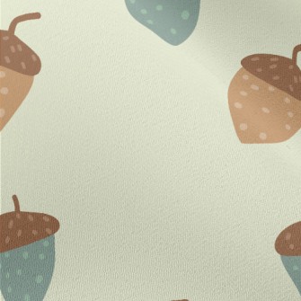 Hand Drawn Colored Acorns Chiffon