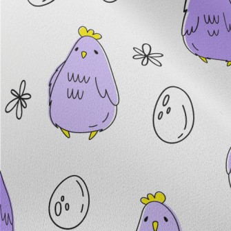 Purple Hen With Eggs Chiffon