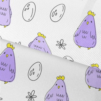 Purple Hen With Eggs Waterproof Oxford