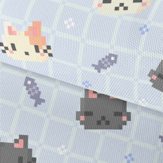 Cute Pixel Cat Waterproof Oxford