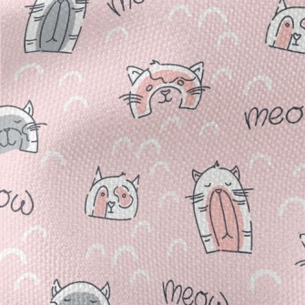 Funny Cat Illustrations Waterproof Canvas