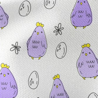 Purple Hen With Eggs Waterproof Canvas