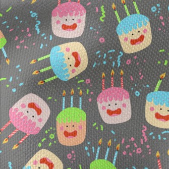 Cute Smiling Face Cake Waterproof Canvas