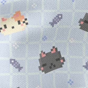 Cute Pixel Cat Waterproof Canvas