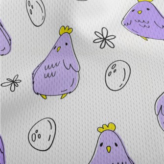 Purple Hen With Eggs Athletic Mesh Flat Back