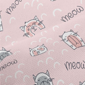 Funny Cat Illustrations Performance Linen