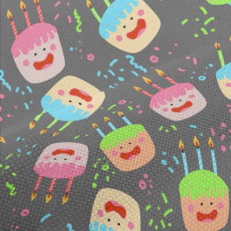 Cute Smiling Face Cake Performance Linen