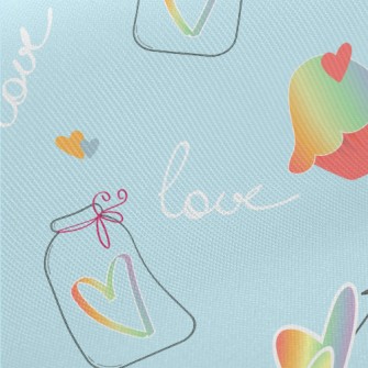 Rainbow Heart Stickers Twill