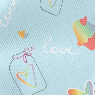 Rainbow Heart Stickers Standard Corduroy