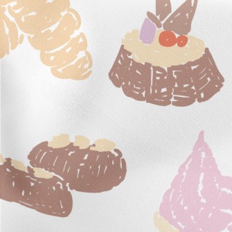 French Dessert Doodles Stretch Ponte