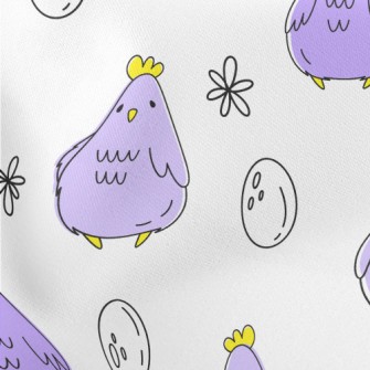 Purple Hen With Eggs Stretch Ponte