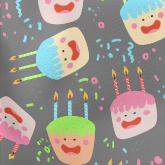 Cute Smiling Face Cake Stretch Ponte