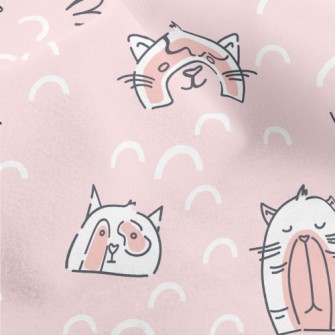 Funny Cat Illustrations Micro Fleece