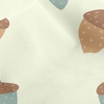 Hand Drawn Colored Acorns Micro Fleece