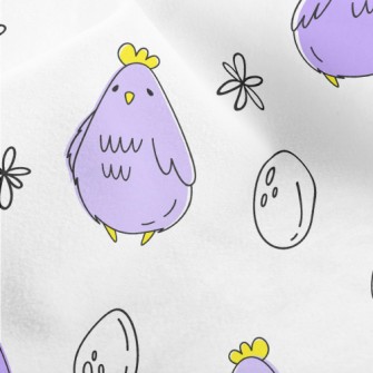 Purple Hen With Eggs Micro Fleece