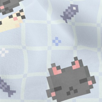 Cute Pixel Cat Micro Fleece