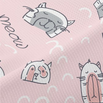 Funny Cat Illustrations Piqué