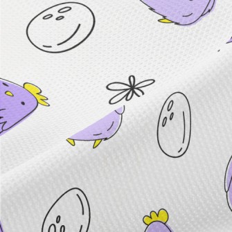 Purple Hen With Eggs Piqué