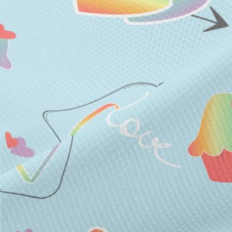 Rainbow Heart Stickers Piqué