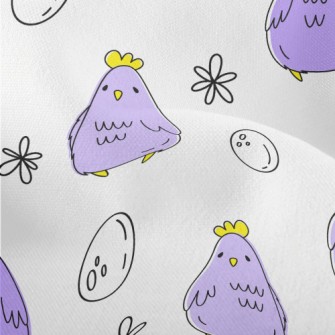 Purple Hen With Eggs Lightweight Performance Linen