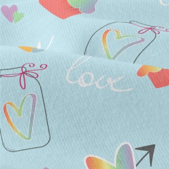 Rainbow Heart Stickers Modern Jersey