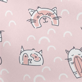 Funny Cat Illustrations Pongee