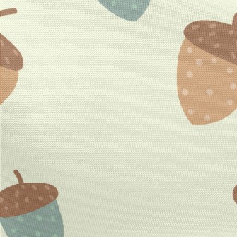 Hand Drawn Colored Acorns Pongee