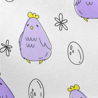 Purple Hen With Eggs Pongee