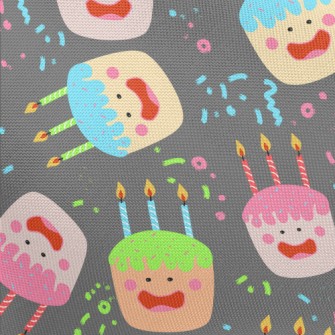 Cute Smiling Face Cake Pongee