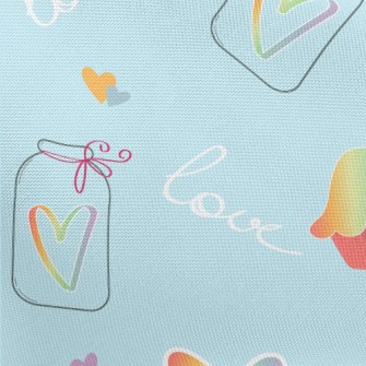 Rainbow Heart Stickers Pongee