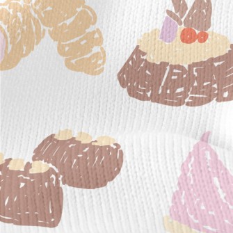 French Dessert Doodles Stretch Jersey